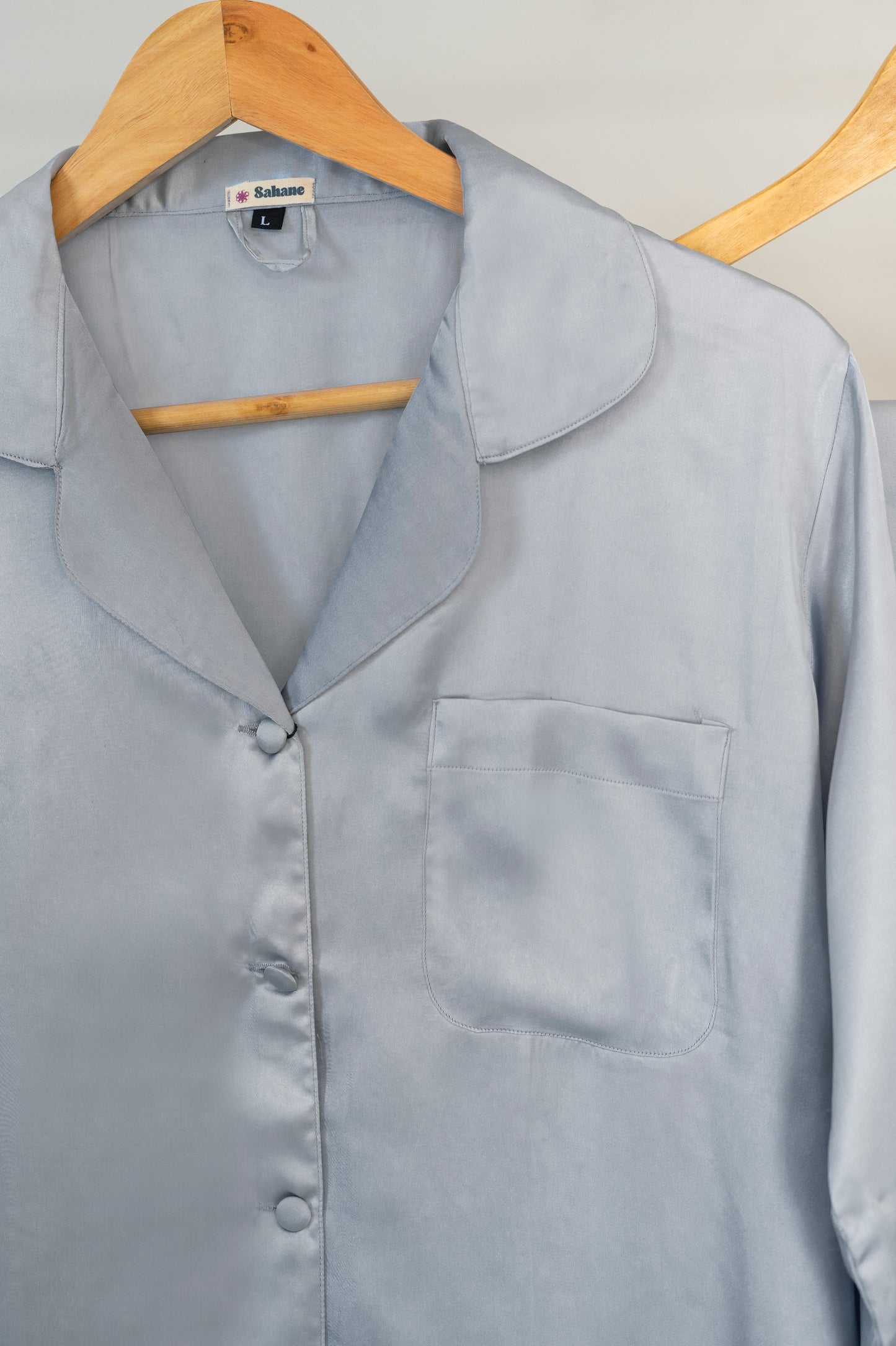 Light Grey Silk Pjs