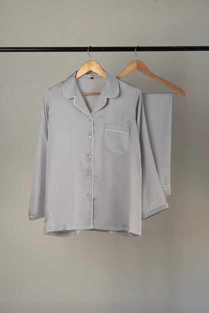 Light Grey Silk Pjs