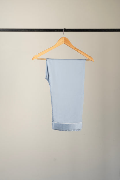 Light Blue Silk Pjs