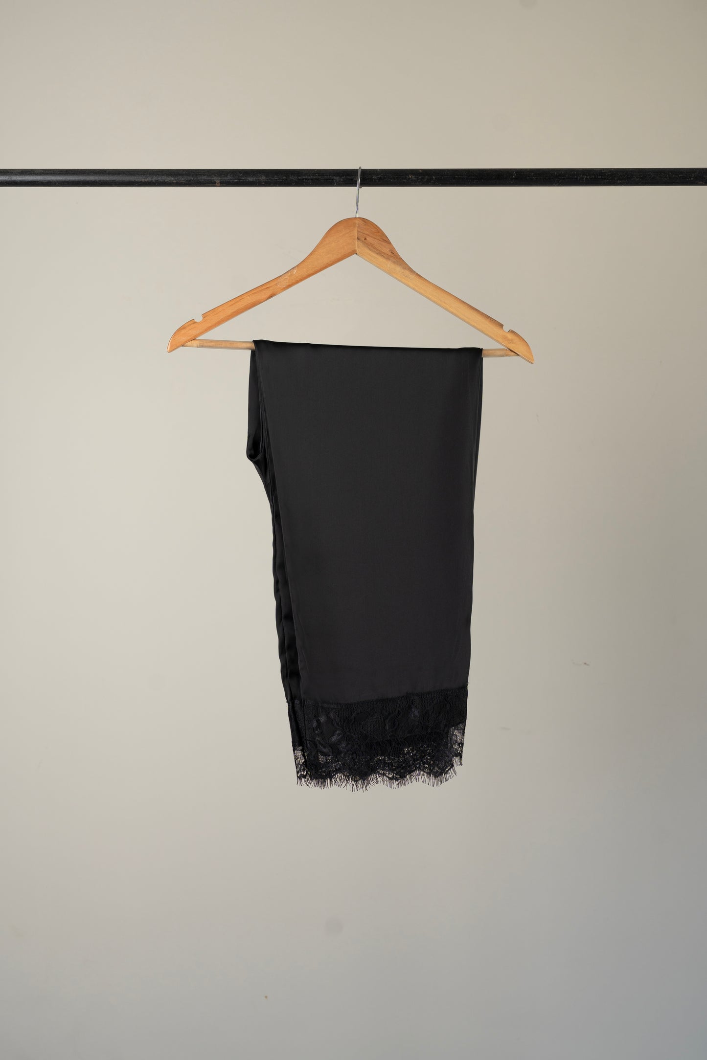 Plain Black Silk Pjs